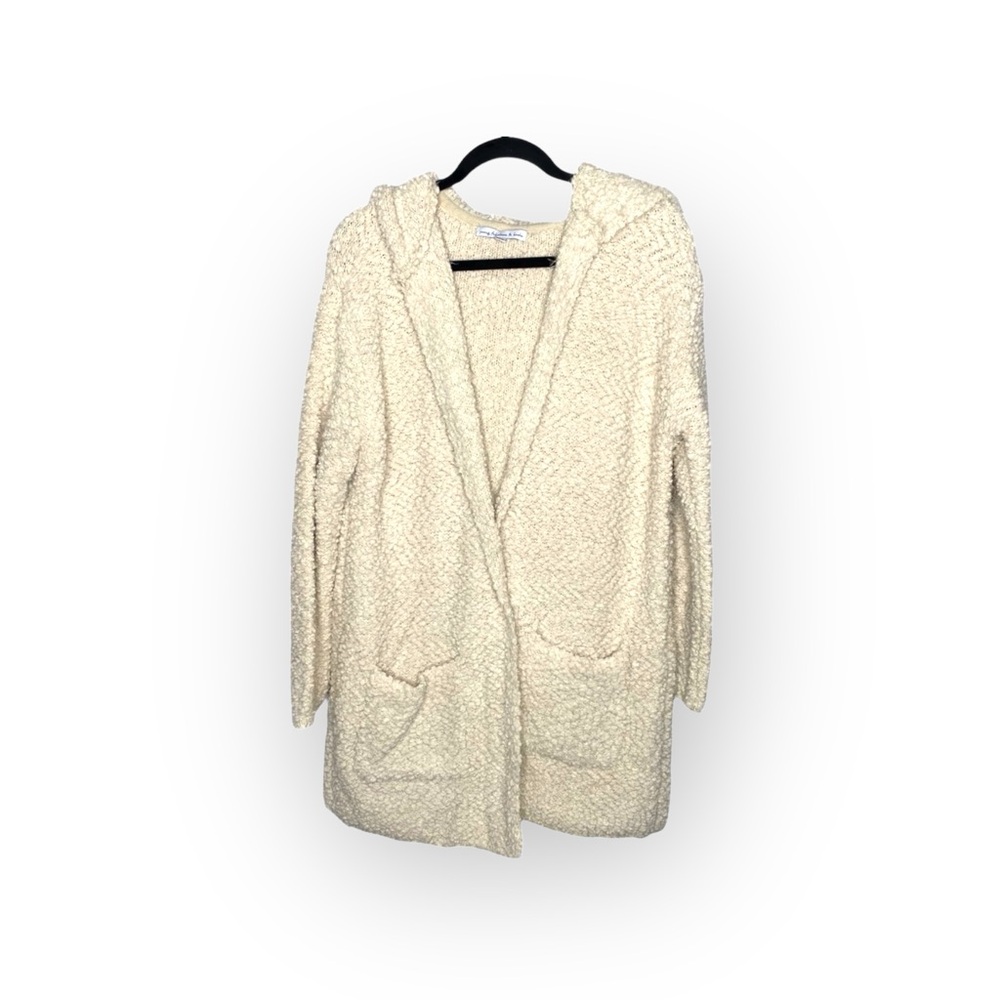 new Young Fabulous Broke ❃ Wylie Fuzzy Hoodie Cardigan Sweater Teddy Coat ❃ M L - Picture 9 of 17